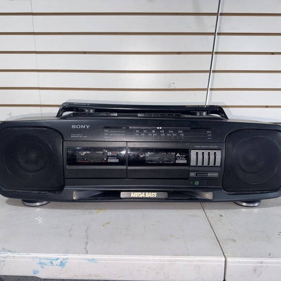 Sony Other - Sony CFS-DW34 Radio-Cassette Recorder Mega Bass‎ CD Line Dubbing EXCELLENT NICE